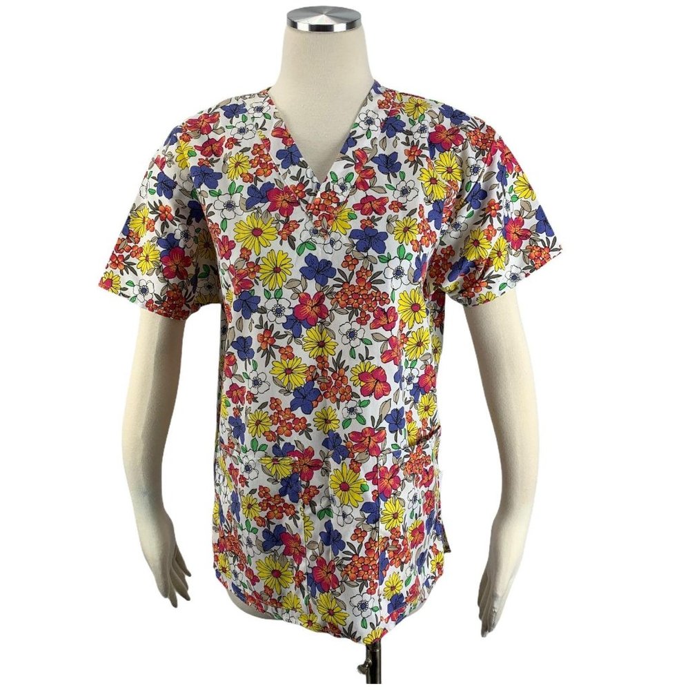 Crest XS Floral Scrub 109 Nurse Tech Multicolor